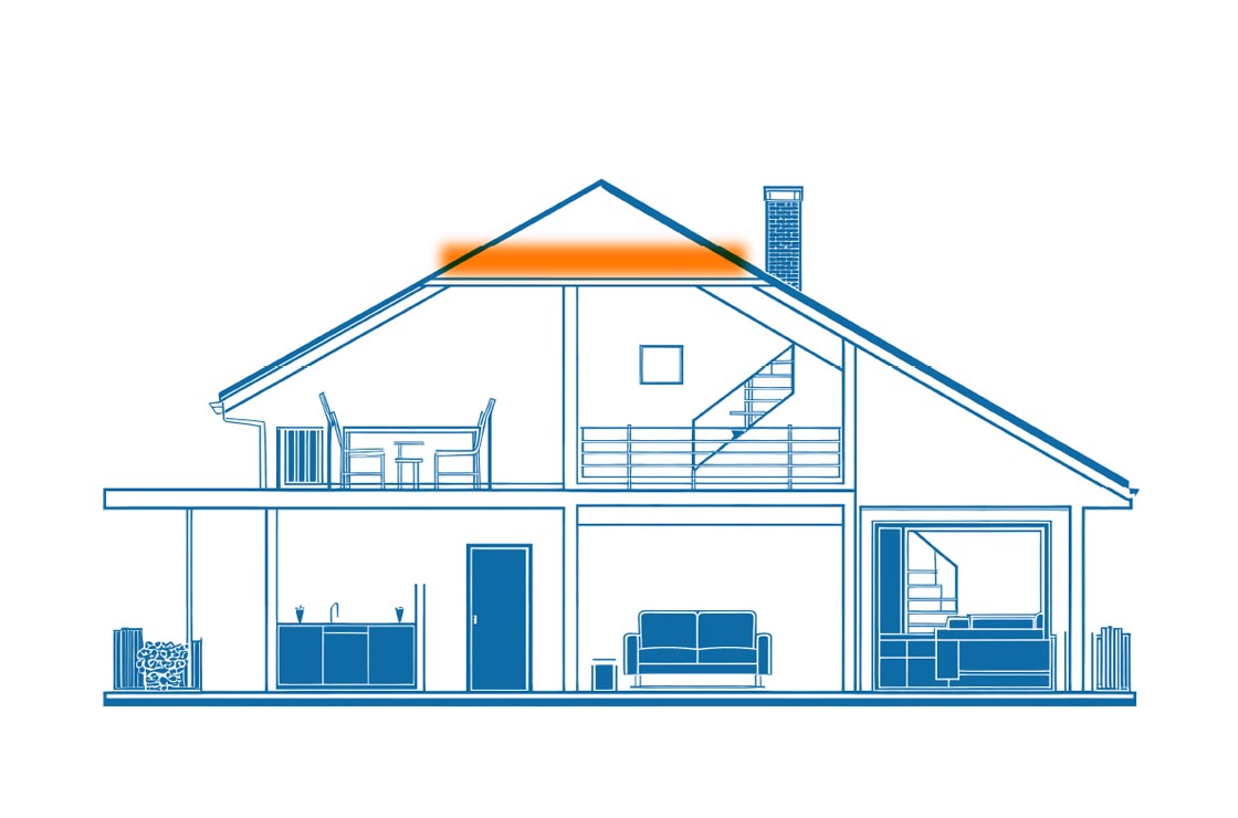 天井断熱設置イメージ
